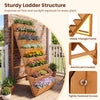 Lucktree 8-Tier Wooden Vertical Raised Garden Bedwith Legs