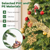 Lucktree 6ft Artificial Christmas Tree, Unlit Green Hinged Xmas Full Tree with 721 Lush Branch Tips