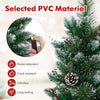Lucktree 3ft Pre-Lit Mini Tabletop Christmas Tree with 20 Warm White LED Lights, 8 Modes, Timer, 81 PVC & Pine Needles