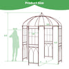 Lucktree Birdcage Shape Garden Arbor, 8.4ft High x 7ft Wide