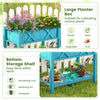 Lucktree HIPS Raised Garden Bed, Elevated Planter Box w/Legs, Storage Shelf, Drain Holes