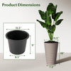 Lucktree 18" Tall Flower Pot Set of 2 Modern Decorative Planter Pots
