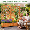 Lucktree 71" Wooden Raised Garden Bed with Trellis (1/2)