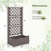 Lucktree Raised Garden Bed with Trellis 59”, Self-Watering Planter Box with Water Level Indicator & Removable Space Dividers