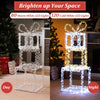 Lucktree Stacked Lighted Gift Boxes Set of 3 Pre-Lit Christmas Present Box Lights