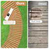Lucktree Garden Pathway Roll Up - 7ft Curved Wood Walkway 17 inch Width