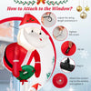 Lucktree 3.5 FT Christmas Lighted Inflatable Santa Claus Broke Out from Window