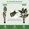 Lucktree 63" Tall Fake Pre-Potted Plant w/ 11 Faux Leaves & Bendable Stems