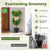 Lucktree 2 Pcs Bear Topiary Trees with Pots 24.5" Decorative Artificial Animal Shrubs