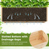Lucktree Raised Garden Bed with Sided Trellis and Hanging Roof