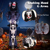 Lucktree 70" Halloween Animated Life-Size Clown Catching Skeleton Doll