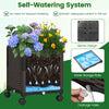 Lucktree 8.2 FT Garden Arch Trellis w/ 2 Self-Watering Planter Boxes