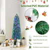 Lucktree 5ft Fiber Optic Pencil Christmas Tree Xmas Full Tree for Home Office Holiday Decor