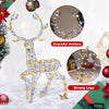 Lucktree 4.6 FT Pre-Lit Christmas Reindeer, 3D Buck Decoration with 300 Bright LED Lights