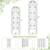 Lucktree Garden Trellis, Tall Galvanized Steel Trellis for Climbing Plants