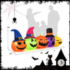 Lucktree 9 FT Inflatable Halloween Pumpkin Patch Family, Blow up Yard Decoration with Built-in LED Lights and Witch Hats