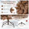 Lucktree 6 FT Pre-Lit Chocolate-Color Xmas Tree with 493 Pine Needles & PVC Tips