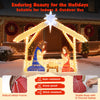 Lucktree 4.7 FT Christmas Lighted Nativity Scene Set