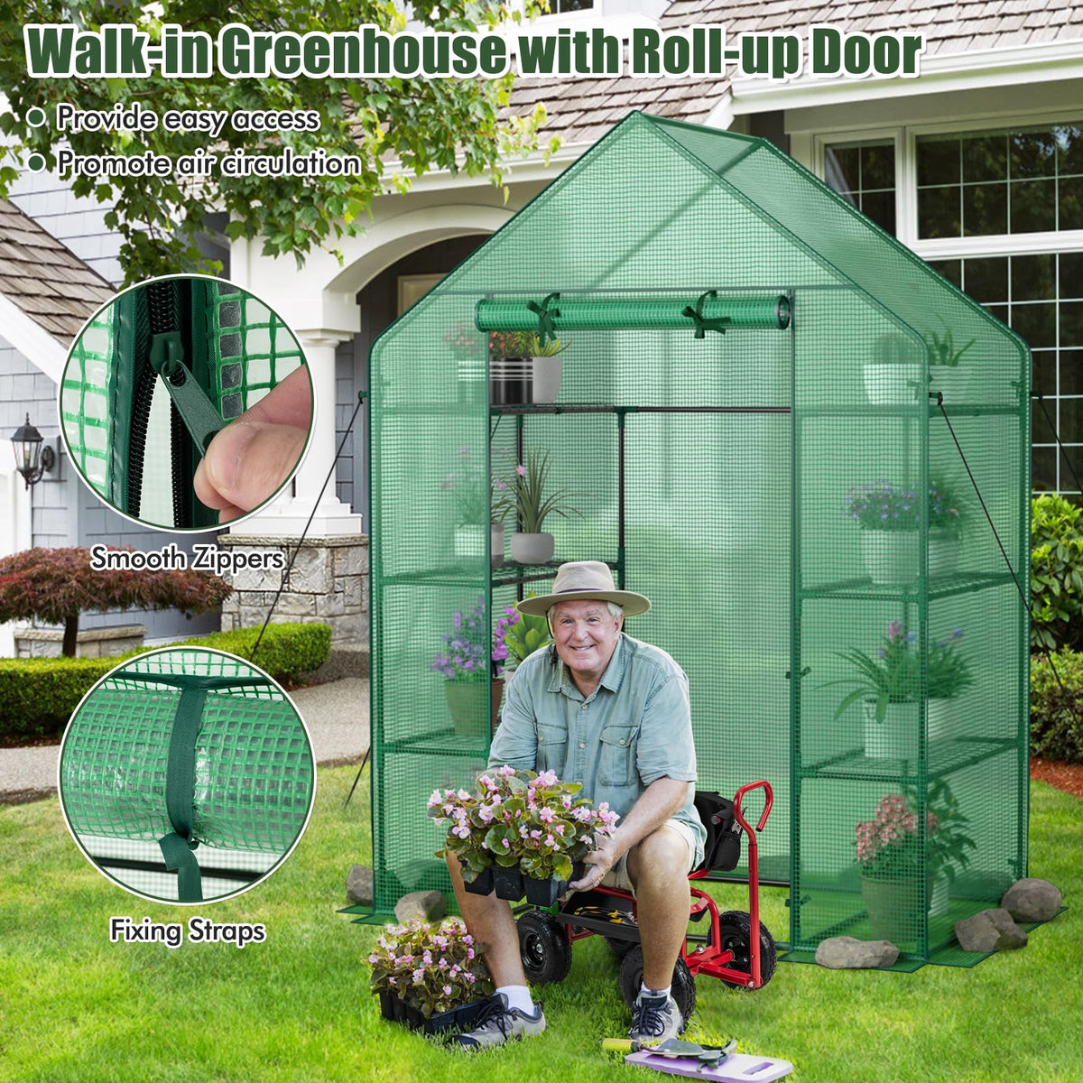 Greenhouse Outdoor Mini Walk-in Plant Green house for Plants