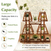 Lucktree Wood Plant Stand, 5-Tier 10 Potted Trapezoid Plant Holder Rack for Multiple Plants