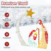 Lucktree 5 FT Christmas Nativity Set, Pre-Lit Nativity Scene w/ 140 Warm White LED Lights