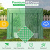 Lucktree Outdoor Portable Mini Greenhouse w/ PE Cover & 4 Ground Stakes & Ropes