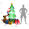 Lucktree 7 Ft Inflatable Christmas Tree with Santa Claus Dog & Gift Boxes