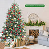 Lucktree 7ft Artificial Christmas Tree Feel Real Unlit Hinged Xmas Spruce Tree