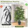 Lucktree Artificial Bamboo Tree, 50" Tall Set of 2 Fake Bamboo Plant with 3 PE Bamboo Trunk & Flush Leaves