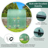 Lucktree Walk-in Lean-to Greenhouse - with 3-Tier Plant Stand, 7’x 3.5’x 7’ Green House, PE Grid Cover