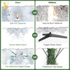 Lucktree 7ft White Pre-Lit Pencil Christmas Tree, Artificial Hinged Slim Tree with 800 Tips, 300 Warm White Lights - LucktreeUS