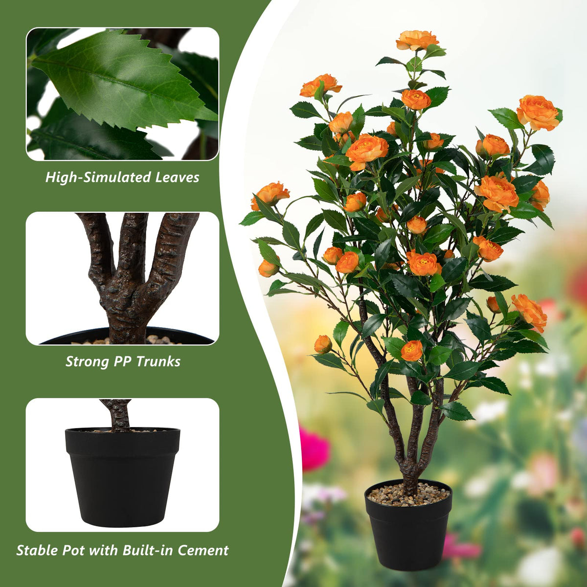 40" Artificial Camellia Tree - Lucktree