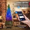 Lucktree 6 FT Pop Up Christmas Tree, Pre-Lit Collapsible Xmas Tree with 282 RGB LED Lights