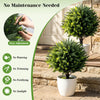 Lucktree 27.5" Artificial Cypress Topiary Trees Set of 2 for Front Porch Patio Home Decoration
