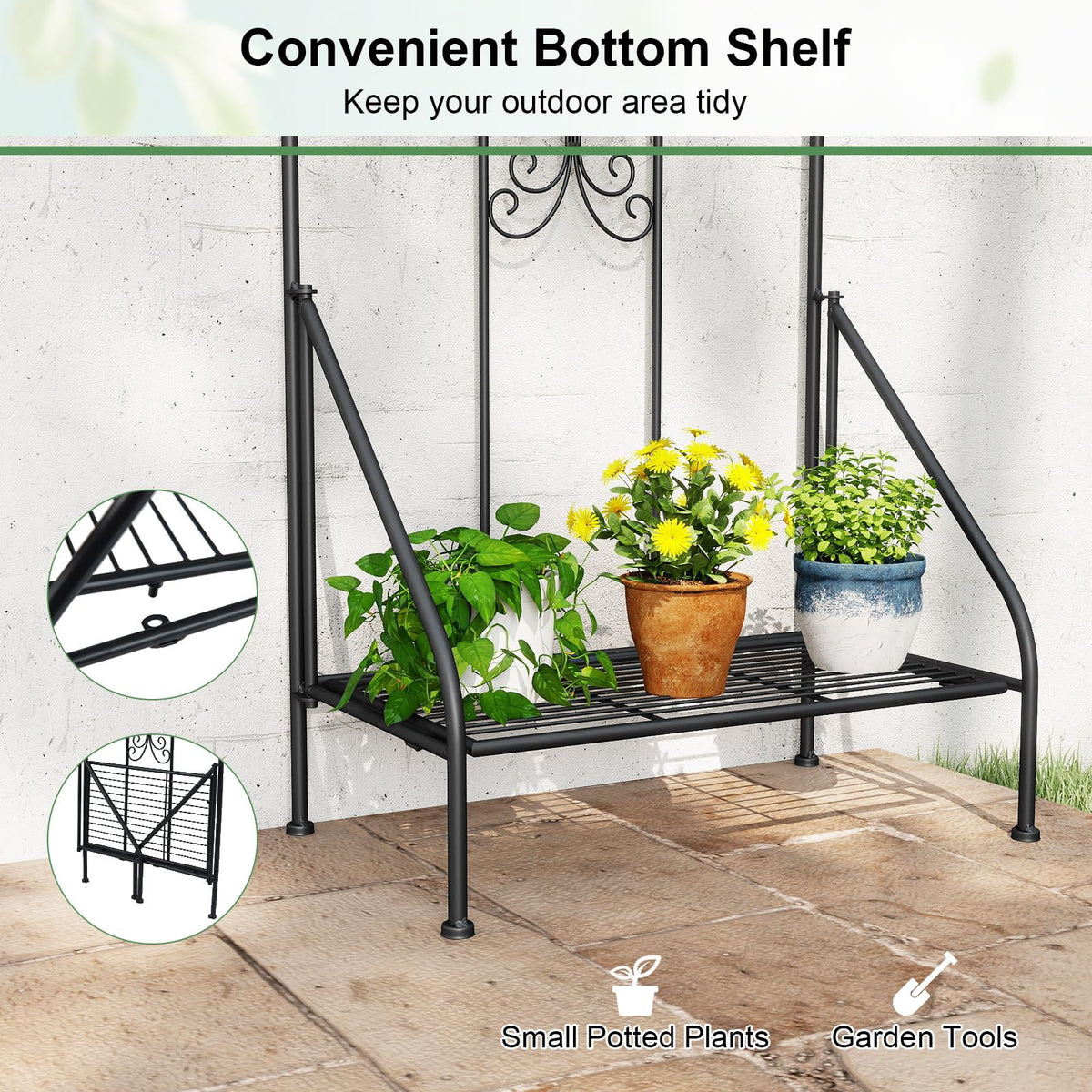 Lucktree Metal Garden Trellis for Climbing Plants