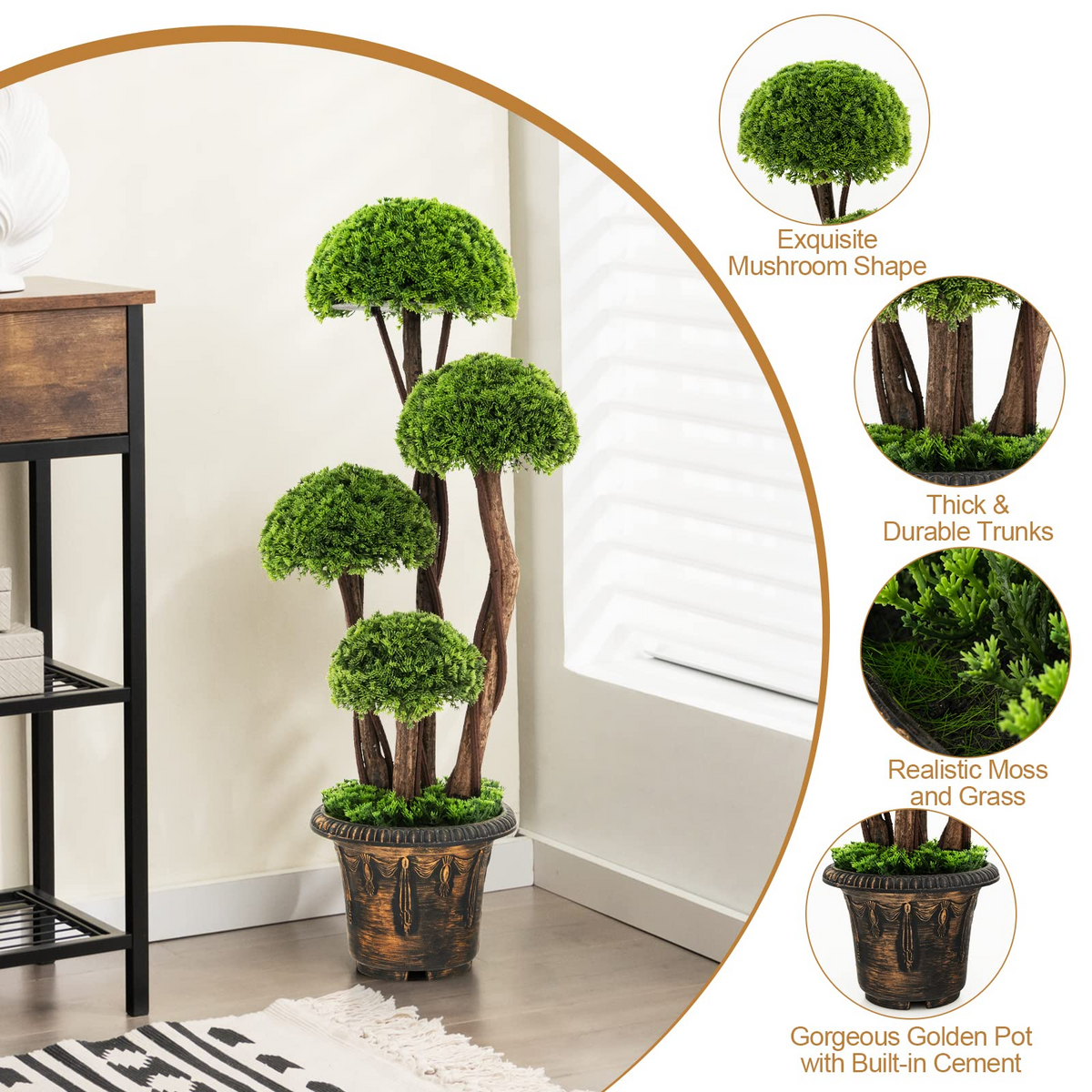 Lucktree Artificial Cypress Topiary Ball Tree - LucktreeUS