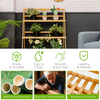 Lucktree 3 Tier Folding Storage Shelf, Bamboo Ladder Plant Stand