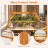 Lucktree Portable Raised Planter Bed Protection with Transparent Flip-top Roof