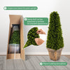 3FT Artificial Boxwood Topiary Tree, Faux Boxwood Tree