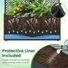 Lucktree 49 inch Tall PE Rattan Raised Garden Bed with Trellis