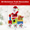 Lucktree Lighted Santa on Train Christmas Decoration with LED Lights