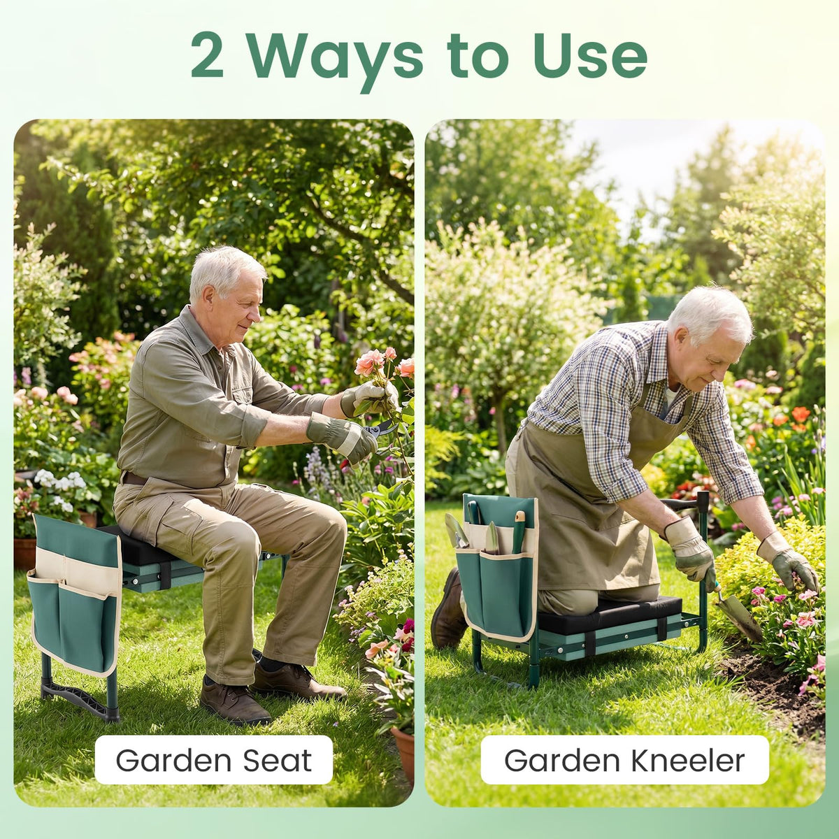 Lucktree Garden Kneeler and Seat for Seniors Women Men
