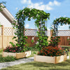 Lucktree Garden Arch Trellis 67''W x 83''H Metal Arbor