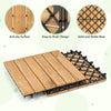 Lucktree 30 PCS Acacia Wood Interlocking Patio Deck Tiles