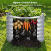 Lucktree Galvanized 2 x 2 x 1.5 FT Round Outdoor Planter Box with Open-Ended Base (1/2)