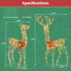 Lucktree 2 Pieces Lighted Christmas Reindeer Family Set with 230 LED Lights