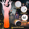 Lucktree 12 FT Halloween Inflatable Ghost W/ LED Lights, Air Blower, Stake, Sandbag