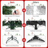 Lucktree 6ft Pre-Lit Christmas Tree, Artificial Hinged Xmas Tree with 200 Warm White LED Lights