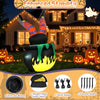 Lucktree 6 FT Animated Halloween Lighted Inflatable Kicking Witch