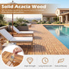 Lucktree 12" x 12" Interlocking Acacia Wood Deck Tiles